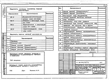 Состав фльбома. Типовой проект 96-033/75/1.2Альбом 2 Часть 01-1 Архитектурно-строительные, санитарно-технические и электротехнические чертежи ниже отм.0.000 (вариант с устройством кладовых-боксов в подвале)