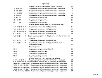 Состав фльбома. Типовой проект 96-034/1.2 Альбом 25 Часть 14 Спецификация оборудования 