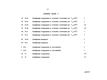 Состав фльбома. Типовой проект 111-96-72.85Альбом 3 Спецификация оборудования