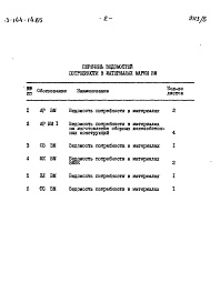 Состав фльбома. Типовой проект 183-144-14.85Альбом 7 Ведомость потребности в материалах 