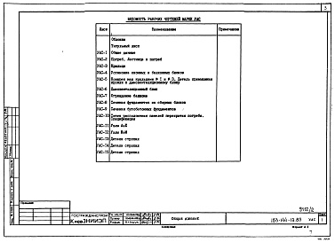 Состав фльбома. Типовой проект 183-144-15.85Альбом 2 Узлы и детали (из ТП 183-144-13.85)