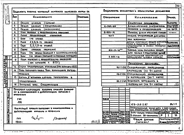 Состав фльбома. Типовой проект 179-04в.13.87Альбом 4 АС Архитектурно-строительные решения выше отм. 0.000. ОВ Отопление и вентиляция. ВК Водопровод и канализация. ГСВ Газоснабжение