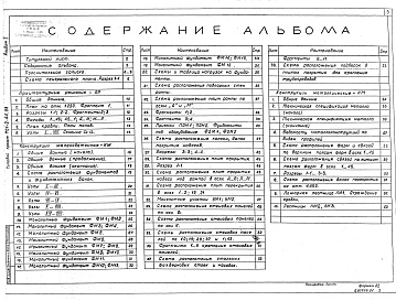 Состав фльбома. Типовой проект 701-2-44.88Альбом 1 Пояснительная записка. Архитектурные решения. Конструкции железобетонные. Конструкции металлические 