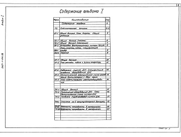 Состав фльбома. Типовой проект 0407-1-014.88Альбом 1 Пояснительная записка, архитектурно-строительные решения, отопление и вентиляция, электротехническая часть, тепломеханическая часть. Ведомости потребности в материалах