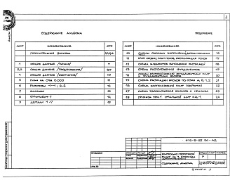 Состав фльбома. Типовой проект 416-5-55.94Альбом 1 Пояснительная записка. Архитектурно-строительные решения.    