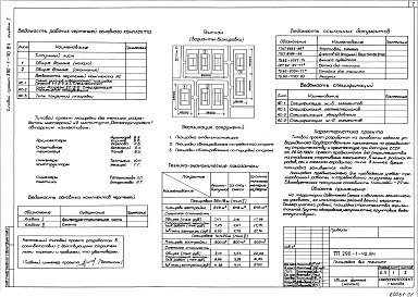 Состав фльбома. Типовой проект 290-1-40.84Альбом 1 Архитектурно-строительная часть    