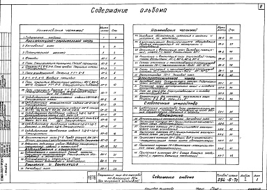 Состав фльбома. Типовой проект 294-6-7сАльбом 1 Архитектурно-строительные и санитарно-технические чертежи, электрооборудование, автоматика, слаботочные устройства.