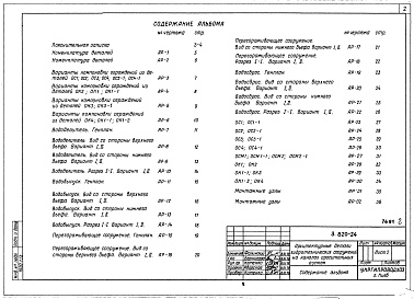 Состав фльбома. Серия 3.820-24 АрхитектурныеАльбом 1 Архитектурно-строительная часть