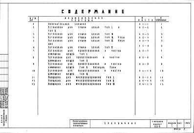 Состав фльбома. Типовой проект 320-8Альбом 1 Архитектурно-строительная часть.