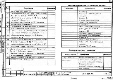 Состав фльбома. Типовой проект 320-066.84Альбом 2. Игровая тематическая площадка "Дозорная».      