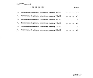 Состав фльбома. Типовой проект 330-018.85Альбом 4 Спецификация оборудования