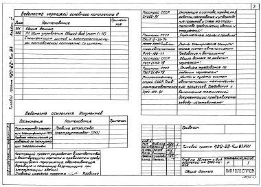 Состав фльбома. Типовой проект 420-22-4м.83Альбом 3 Чертежи задания заводу-изготовителю