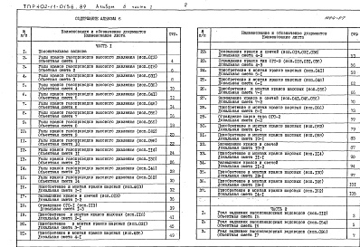 Состав фльбома. Типовой проект 402-11-0156.89Альбом 6 Сметы Часть 1 Узлы кранов газопроводов высокого давления объектные сметы 1-14