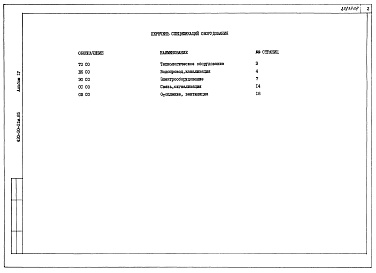 Состав фльбома. Типовой проект 420-20-21м.85Альбом 4 Спецификация оборудования