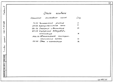 Состав фльбома. Типовой проект 416-7-314.89Альбом 5  Спецификации оборудования