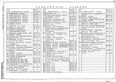 Состав фльбома. Типовой проект 705-1-196.85Альбом 1 Пояснительная записка. Технология производства. Архитектурные решения. Конструкции железобетонные. Конструкции металлические. Отопление и вентиляция. Силовое электрооборудование. Связь и сигнализация  