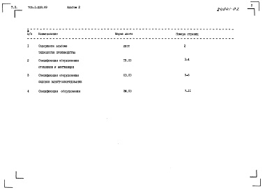 Состав фльбома. Типовой проект 705-1-228.89Альбом 2 Спецификации оборудования