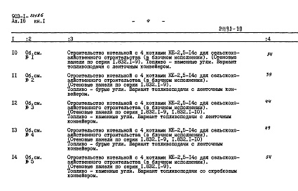 Состав фльбома. Типовой проект 903-1-221.86Альбом 16 Книга 1 Сметы