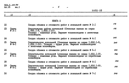 Состав фльбома. Типовой проект 903-1-221.86Альбом 16 Книга 1 Сметы