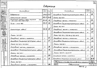 Состав фльбома. Серия 3.900-2 УнифицированныеВыпуск 3 Панели стеновые высотой 3000, 3600, 4200, 4800 и 6000 мм для цилиндрических сооружений