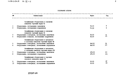 Состав фльбома. Типовой проект 901-3-234.87Альбом 8. Спецификации оборудования. Часть 1 — Отстойники и фильтры 