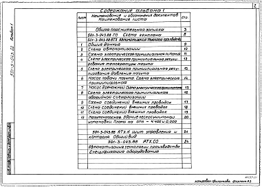 Состав фльбома. Типовой проект 501-3-043.88Альбом 1 Пояснительная записка. Автоматизация технологии производства. Спецификации оборудования