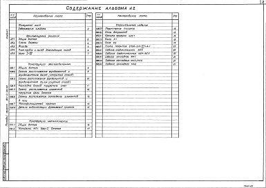 Состав фльбома. Типовой проект 901-2-165.89Альбом 2 Наземная часть.Архитектурные решения.Конструкции железобетонные.Конструкции металлические.Строительные изделия.           	            