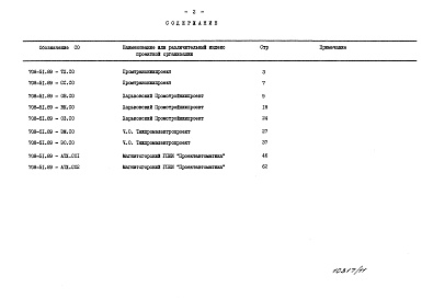 Состав фльбома. Типовой проект 708-51.89Альбом 9 Спецификации оборудования