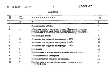 Состав фльбома. Типовой проект 708-26.86Альбом 7 Сметы