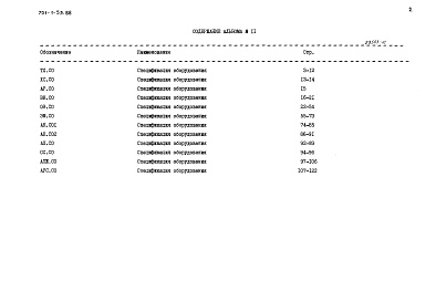 Состав фльбома. Типовой проект 701-1-53.88Альбом 11 Спецификации оборудования 