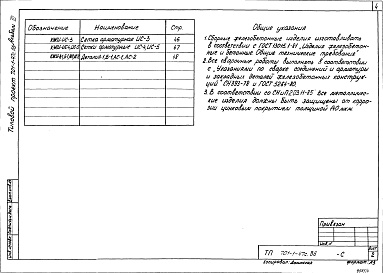 Состав фльбома. Типовой проект 701-1-47с.86Альбом 3 Чертежи строительных изделий      