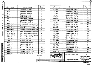 Состав фльбома. Типовой проект 701-1-46с.86Альбом 6 Чертежи строительных изделий. Части 1, 2, 3     