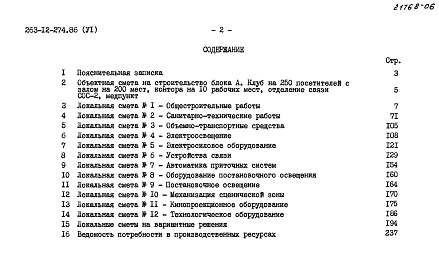 Состав фльбома. Типовой проект 263-12-274.86Альбом 6 Сметы