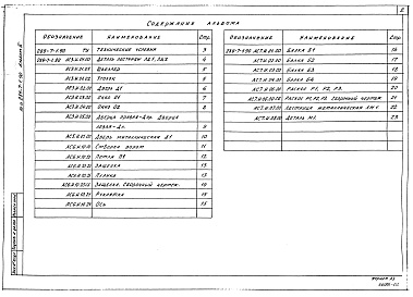 Состав фльбома. Типовой проект 289-7-1.90Альбом 2 Изделия.     