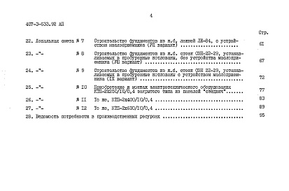 Состав фльбома. Типовой проект 407-3-633.92Альбом 2 Сметы    