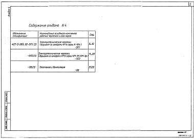 Состав фльбома. Типовой проект 407-3-589.90Альбом 4 Спецификации оборудования     