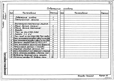 Состав фльбома. Типовой проект 407-3-523м.88Альбом 1  Пояснительная записка. Архитектурно-строительные решения    