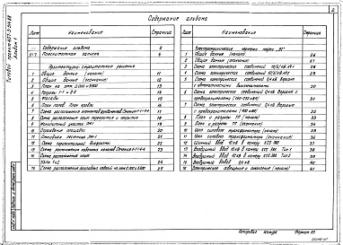 Состав фльбома. Типовой проект 407-3-514.88Альбом 1  Пояснительная записка. Архитектурно-строительные решения. Электротехническая часть и опросные листы    