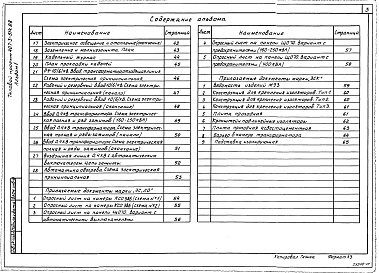 Состав фльбома. Типовой проект 407-3-514.88Альбом 1  Пояснительная записка. Архитектурно-строительные решения. Электротехническая часть и опросные листы    