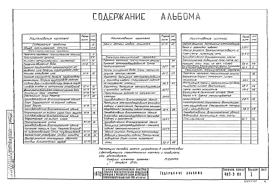 Состав фльбома. Типовой проект 902-2-151Альбом 1 Общая пояснительная записка. Технологические, электротехнические и санитарно-технические чертежи