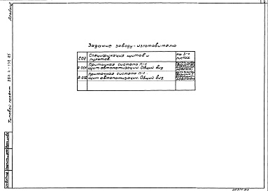 Состав фльбома. Типовой проект 284-4-108.85Альбом 3 Чертежи задания заводу-изготовителю