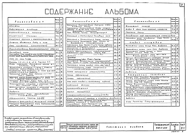 Состав фльбома. Типовой проект 902-2-225Альбом 1 Пояснительная записка. Здания и сооружения