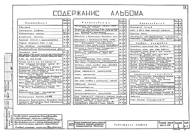 Состав фльбома. Типовой проект 902-2-226Альбом 1 Пояснительная записка. Здания и сооружения