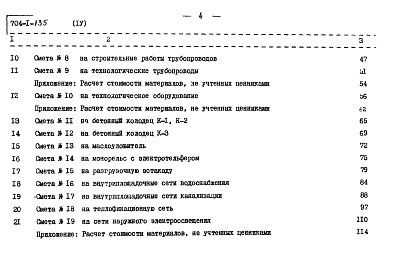 Состав фльбома. Типовой проект 704-1-135Альбом 4 Сметы. Сооружения склада