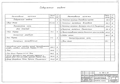 Состав фльбома. Типовой проект 902-2-321Альбом 3 Часть 1 Блок емкостей АМ-230. Контактные резервуары