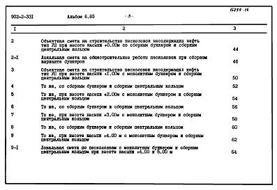 Состав фльбома. Типовой проект 902-2-331Альбом 6 Сметы (типы 5-8). Производительность 10000 - 64000 куб. м/сутки  