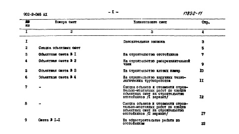 Состав фльбома. Типовой проект 902-2-346Альбом 10 Сметы