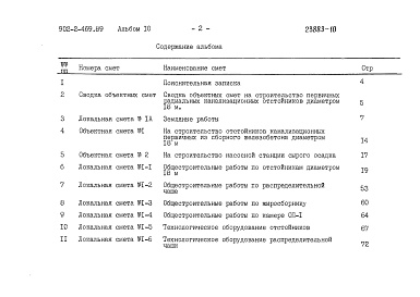 Состав фльбома. Типовой проект 902-2-469.89Альбом 10 Сметы