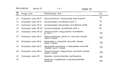 Состав фльбома. Типовой проект 902-2-469.89Альбом 10 Сметы