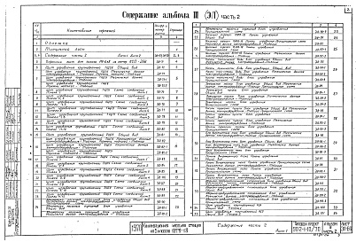 Состав фльбома. Типовой проект 902-1-10/70Альбом 3 Часть 2 Электротехническое оборудование, автоматика и КИП. Чертежи для завода-изготовителя  